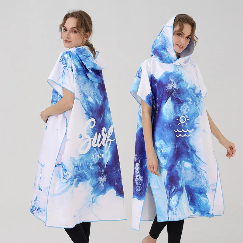 Custom Synthetic Anti-Odor Beach Changing Robe Poncho
