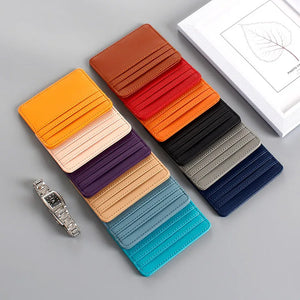 Custom Slim PU Leather Cardholder – Personalized Credit Card Holder With Logo Printing