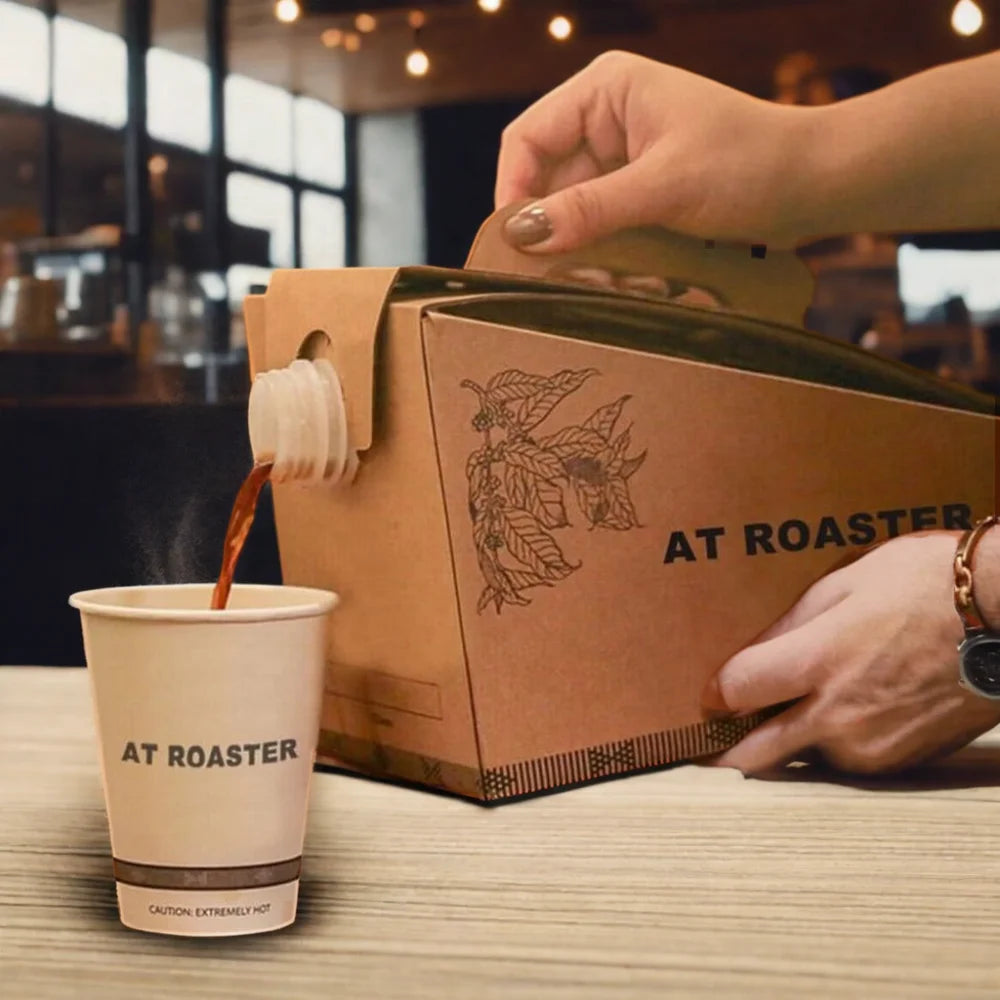Custom PLA Kraft Paper Coffee Cups with Lids | Eco Disposable