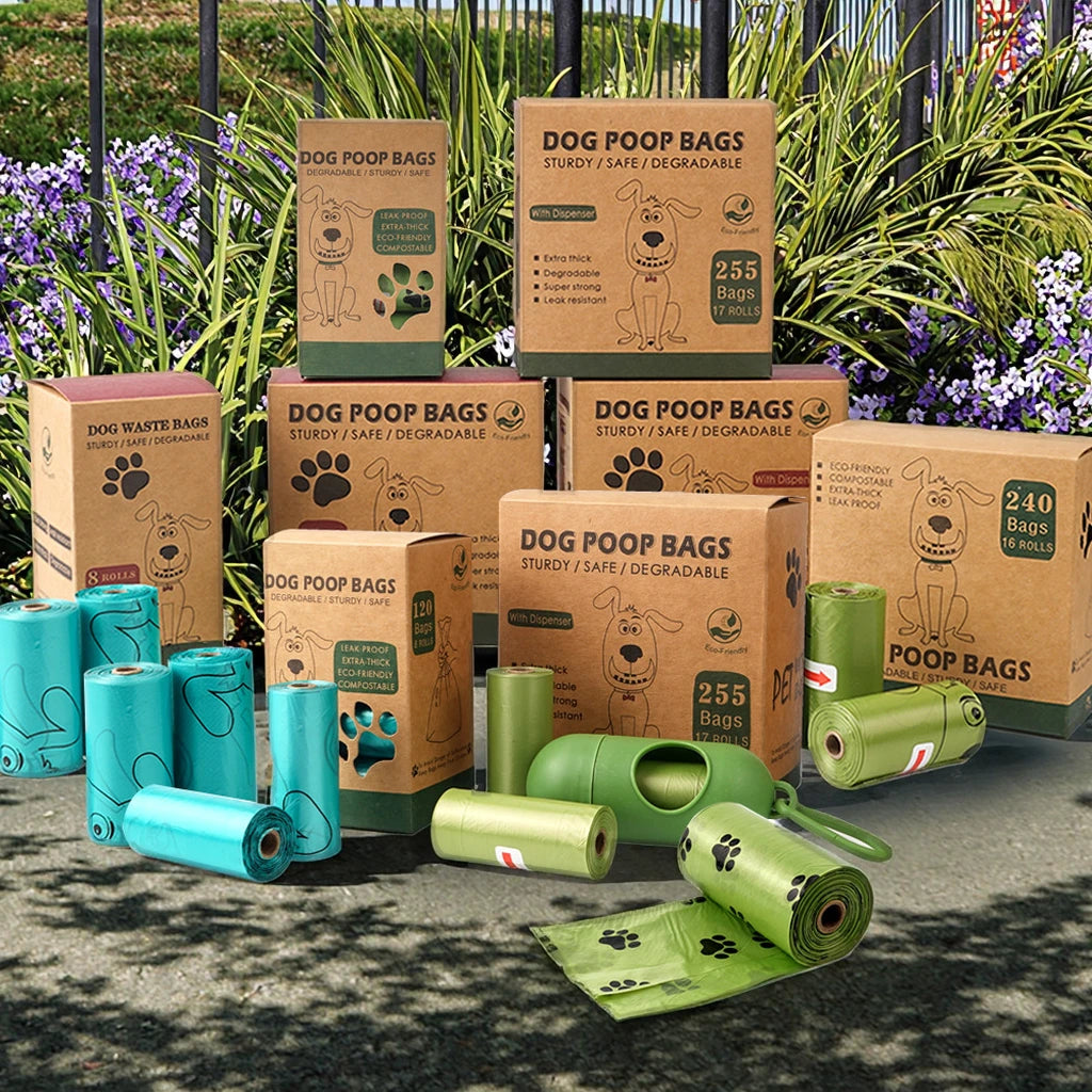 Custom Cornstarch Dog Poop Bags | Biodegradable Compostable | Eco-Friendly Wholesale