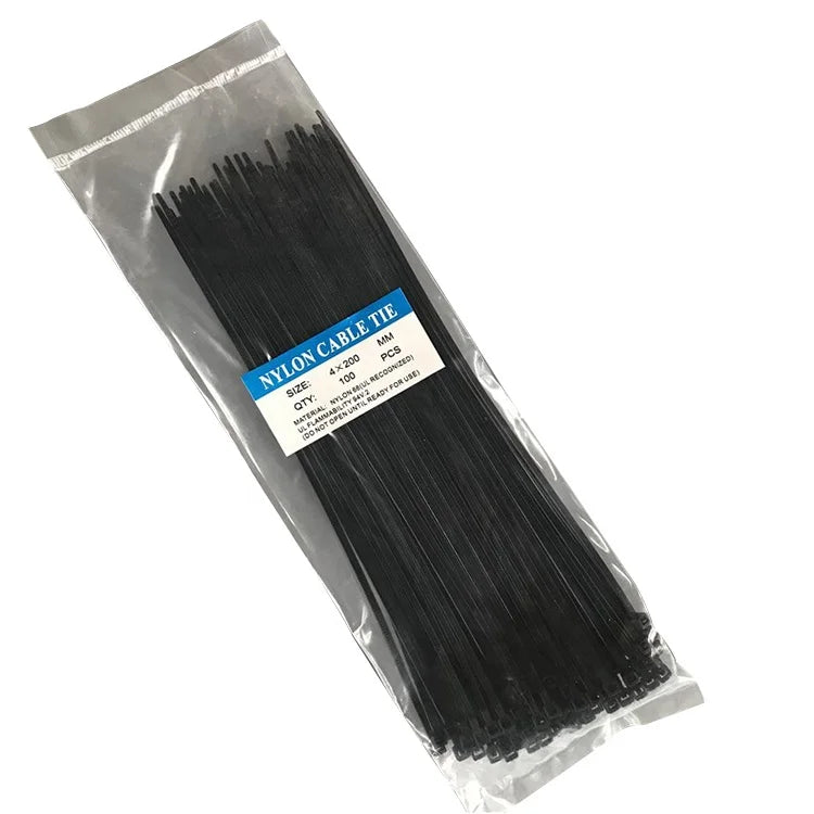8 Inch Self-Locking Nylon Cable Tie 200mm x 2.7mm | CE/RoHS, UL94V-2, 8kg Tensile Strength