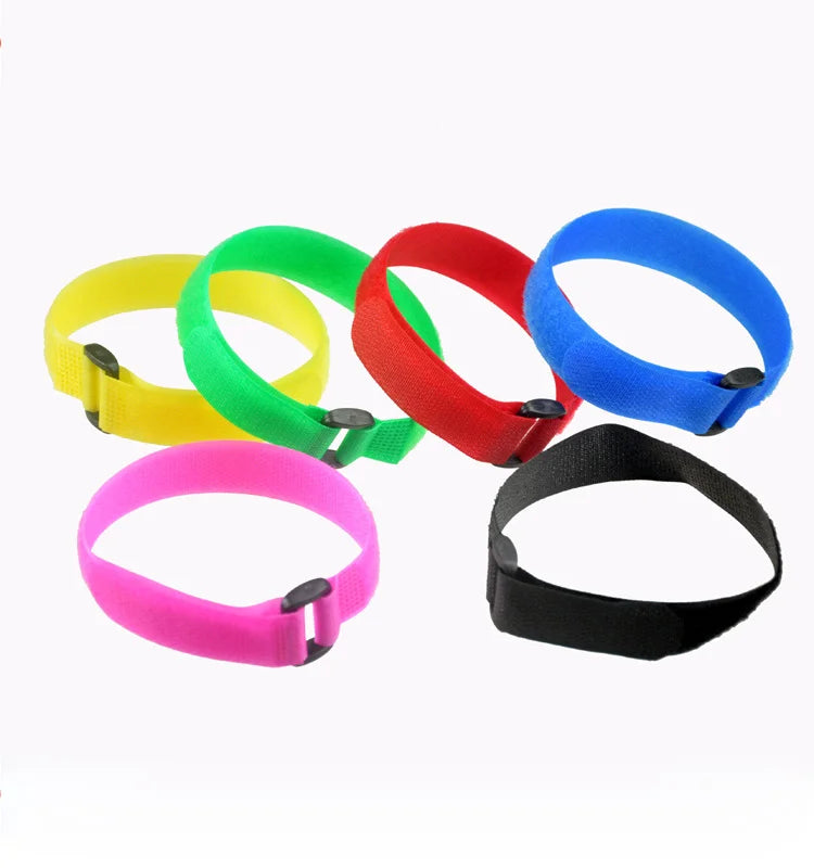 Adjustable Fastener Reusable Colorful Buckle Hook and Loop Strap