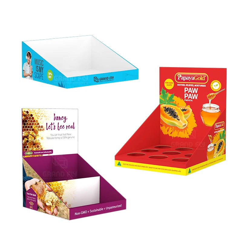 Custom Cardboard Counter Display Boxes | Kraft Pop-Up Display MOQ 500