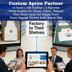 Custom Cotton Canvas Chef Apron | Sublimation Logo | BSCI/ISO Certified