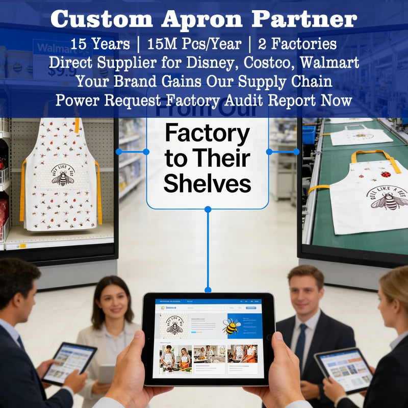 Custom Cotton Canvas Chef Apron | Sublimation Logo | BSCI/ISO Certified