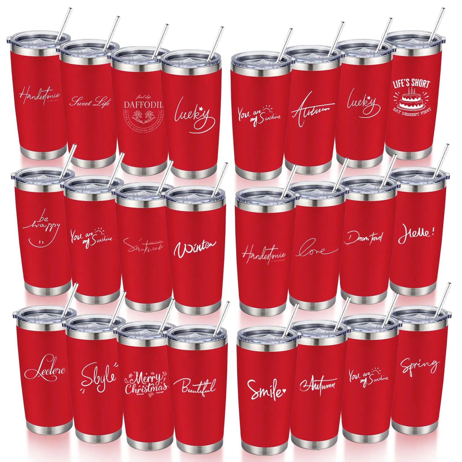 20oz Powder Coated Stainless Steel Tumbler with Lid and Straw Hole for Coffee, Travel and Laser Engraving
