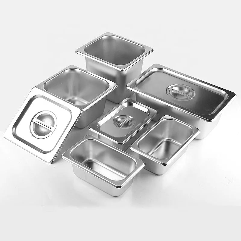 Stainless Steel GN Food Pan | 12 MOQ | Mirror Polish | Hotel Buffet