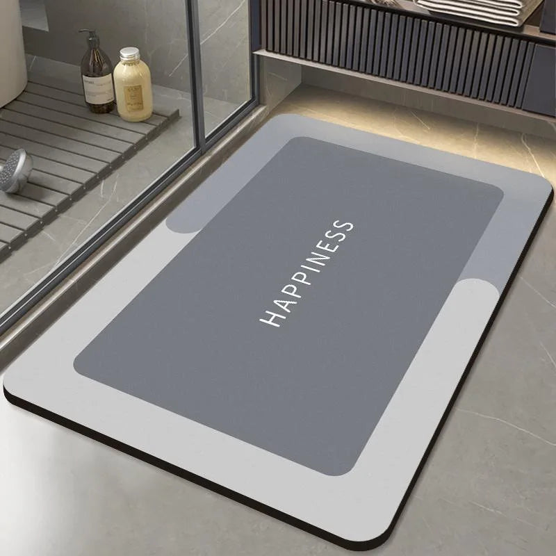 Custom Rubber Bathroom Floor Mat | 4-Layer Absorbent Quick-Dry | Non-Slip Vacuum Seal | MOQ 300