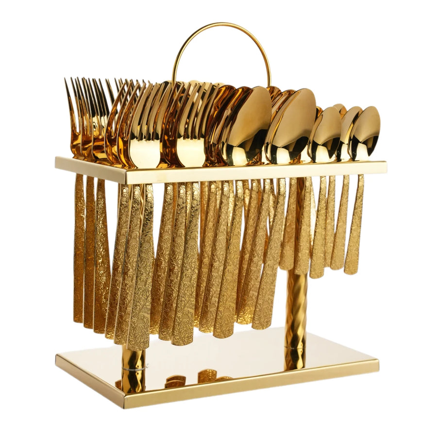 Royal Design Stainless Steel Flatware | Gold Cutlery Sets