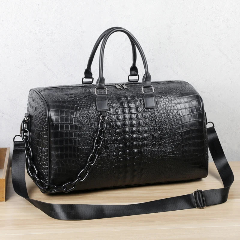 Custom PU Leather Duffel Bag with Logo | MOQ 3 Pcs