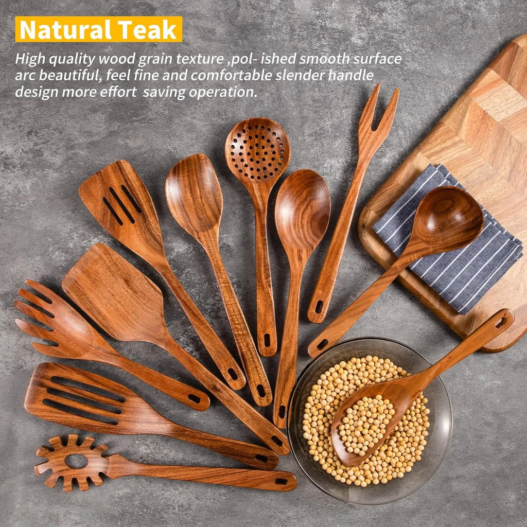 Custom Wooden Utensil Sets with Logo – Bamboo, 1 MOQ, 31-Day Lead
