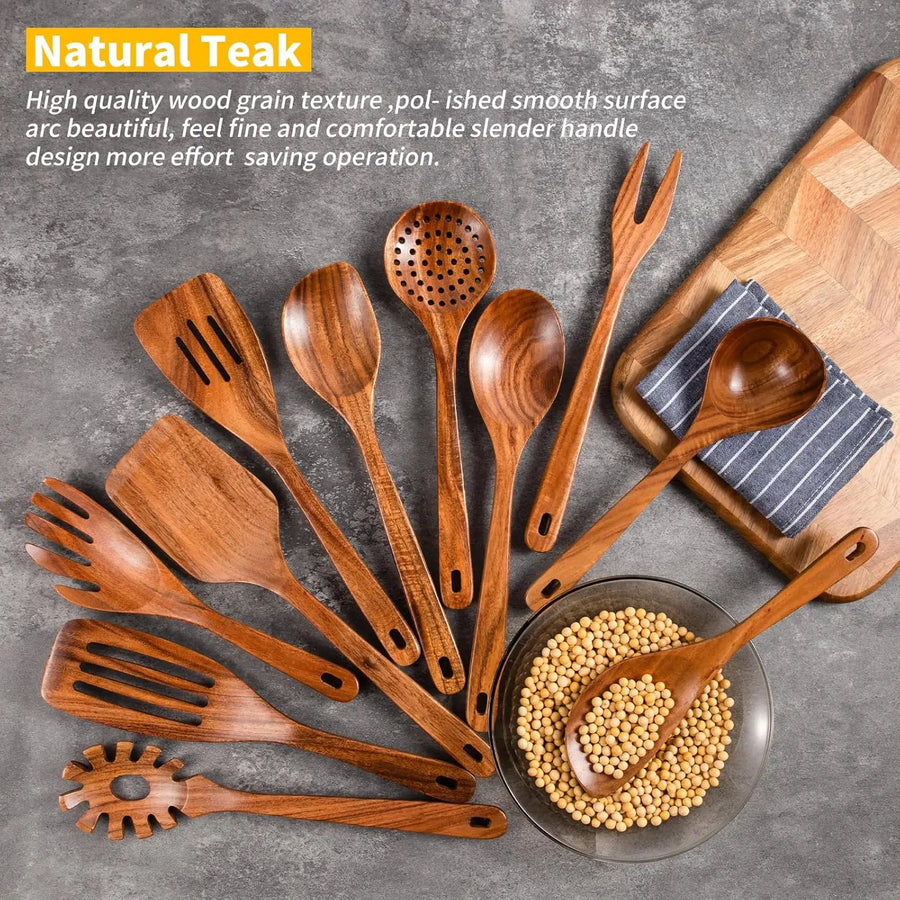 Custom Wooden Utensil Sets with Logo – Bamboo, 1 MOQ, 31-Day Lead