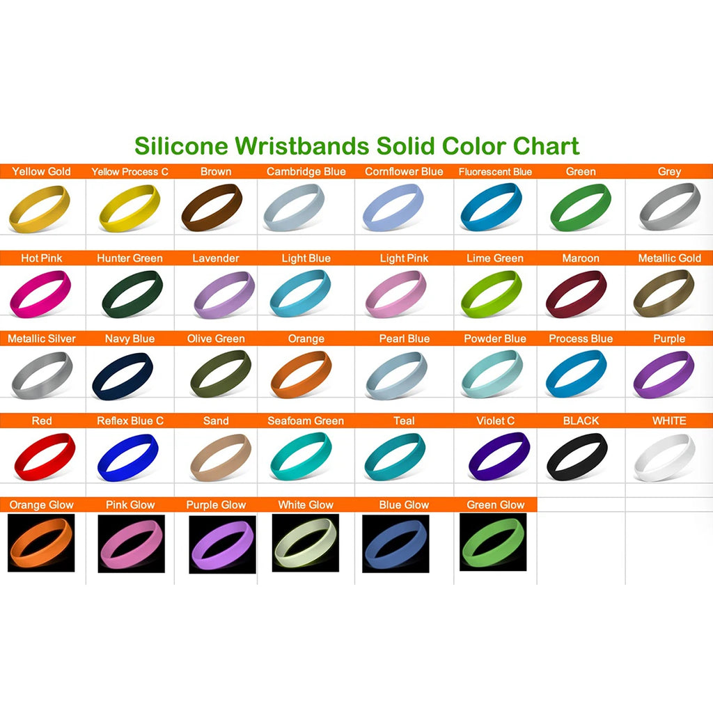Custom Silicone Wristbands with Logo | 100 MOQ Promotional