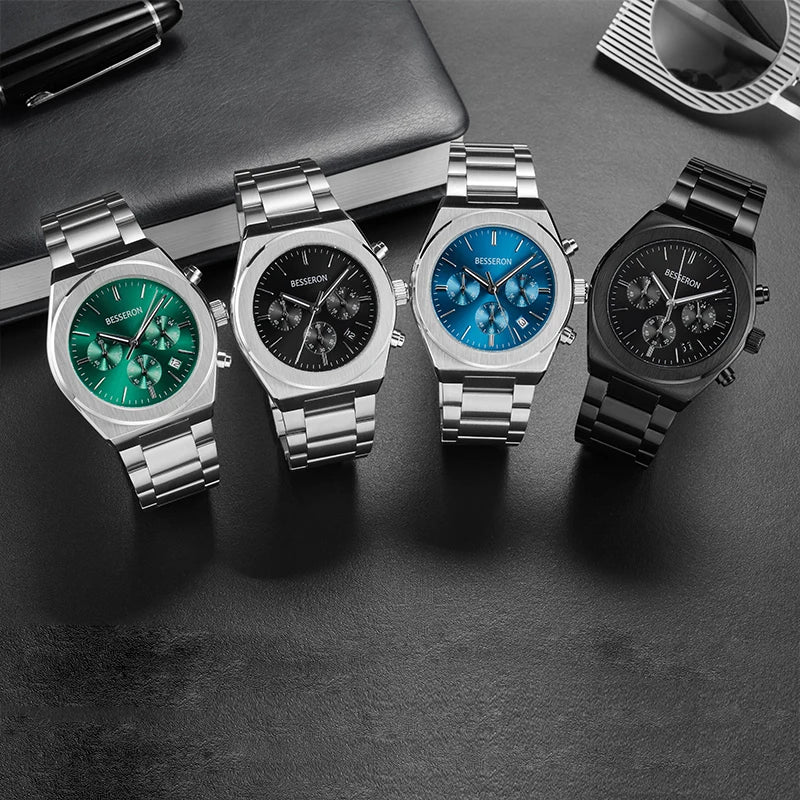 Custom Stainless Steel Chronograph Watch | 100 MOQ | 5BAR