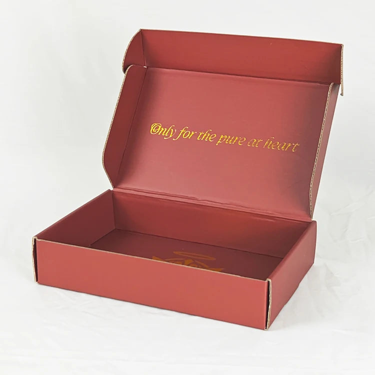 Custom Corrugated Mailer Boxes | 500 MOQ | 9-Day Lead | Gold Foil