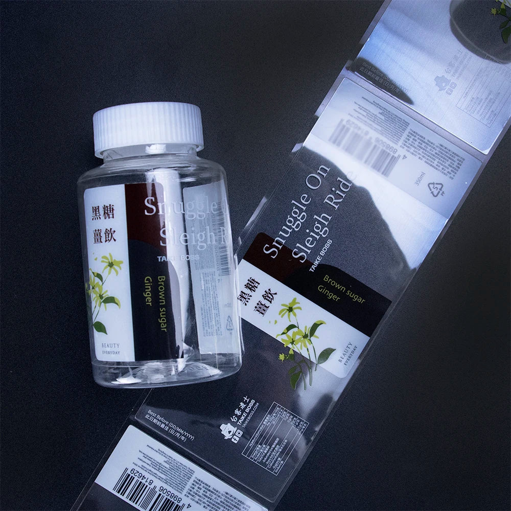 Transparent PVC Bottle Labels — ISO9001, 100 Pcs MOQ, Waterproof