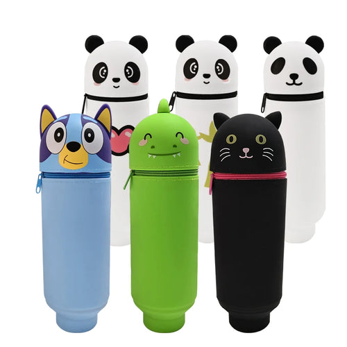 Custom Silicone Pen Holder with Logo | LFGB Certified, Foldable Animal Shape, 500 MOQ