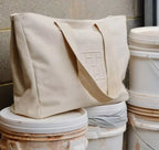 Custom Oversized Canvas Tote Bag — 100 MOQ, Embroidery, 7-Day Lead