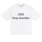 Custom Logo Heavyweight Oversized Cotton T-Shirt (250 GSM, Drop Shoulder)