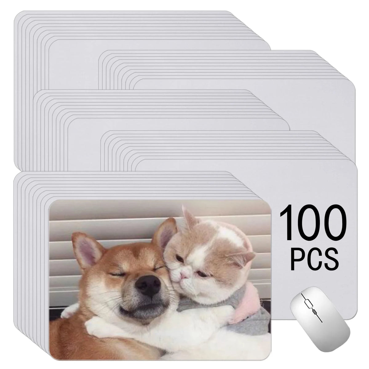 US Warehouse Sublimation Mouse Pad Blanks 24x20cm | White | 100pc Batch