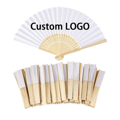 Custom Bamboo Hand Fans with Logo – 100 MOQ, 7-Day Lead