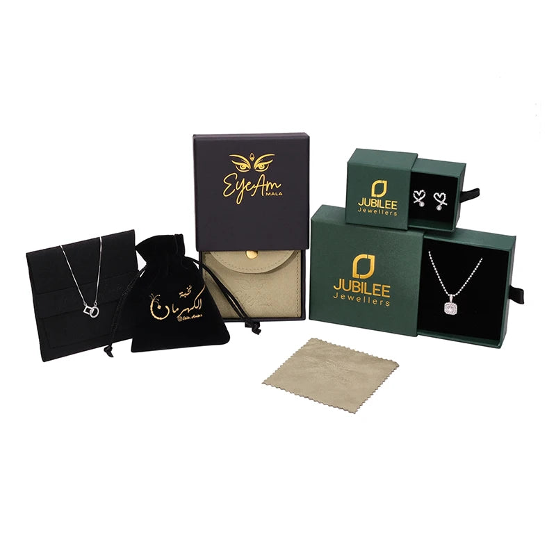 Custom Paper Drawer Jewelry Boxes with Logo | MOQ 100