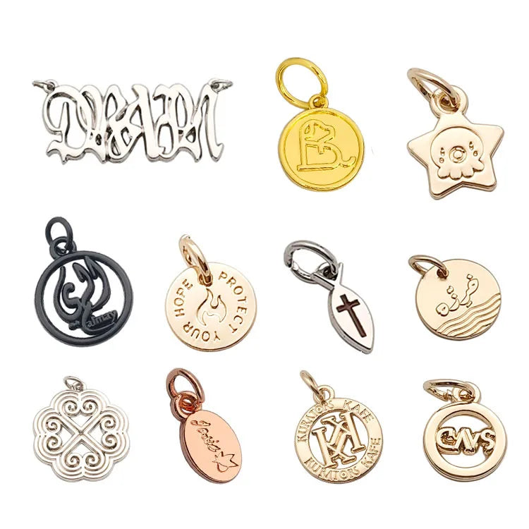 Custom Die-Cast Metal Pendant Charms with Logo | MOQ 100 Pieces