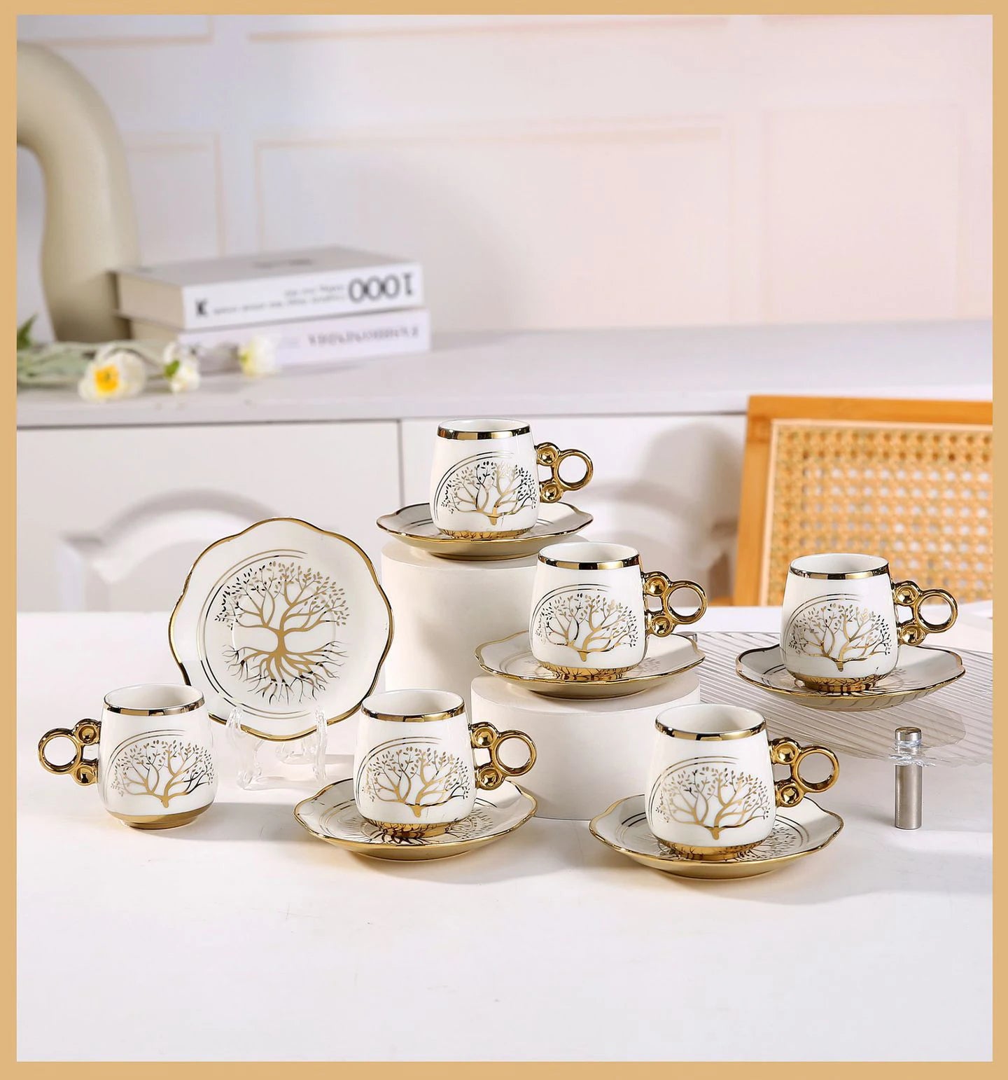Custom Ceramic Coffee Cup Set — 31-Day Lead, Gift Box, OEM/ODM