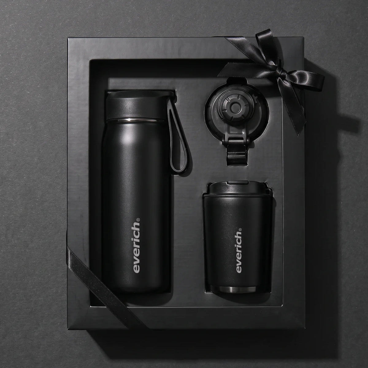 Insulated Water Bottle Set with Logo | 18/8 Steel | 12-24 Hour Insulation