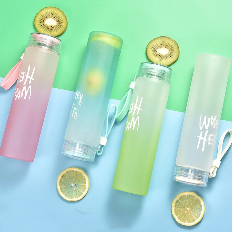 Custom Glass Water Bottles 1 MOQ | 480ml Color Changing Promotional Gift