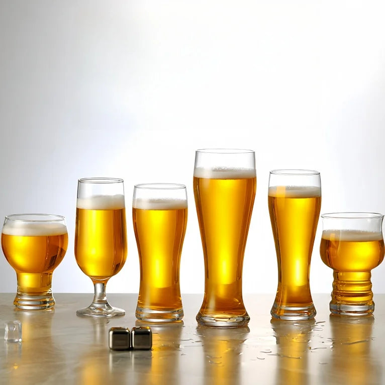 Custom Hand Blown Crystal Beer Mugs Wholesale | Logo Pint Glasses 48 MOQ