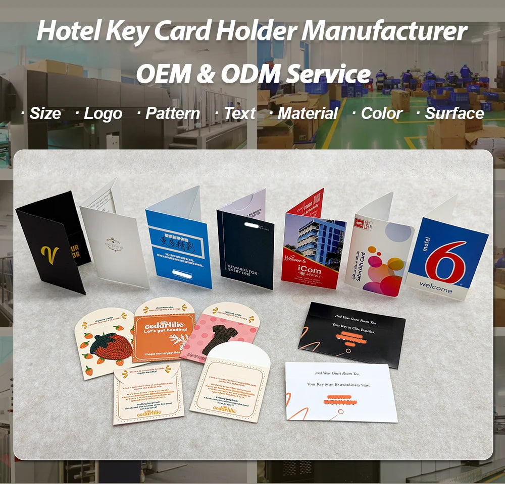 FSC Certified Hotel Key Card Holder 250gsm | Custom Logo | ISO Certified
