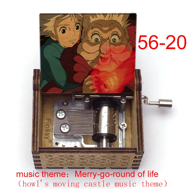 Wooden Hand-Cranked Music Box | Howl's Moving Castle | 10 MOQ | Custom