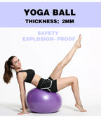 Custom Anti-Burst Exercise Ball | 55/65/75cm | 50 MOQ | Quick Pump