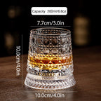 Crystal Rotating Tumbler with Diamond Engraving | 50 MOQ for Executive Gifts
