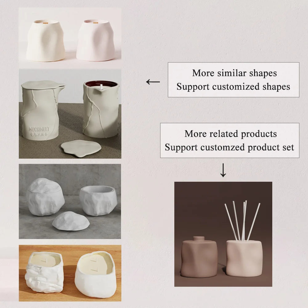 Custom Ceramic Candle Vessels | 500 MOQ | 25-Day Lead