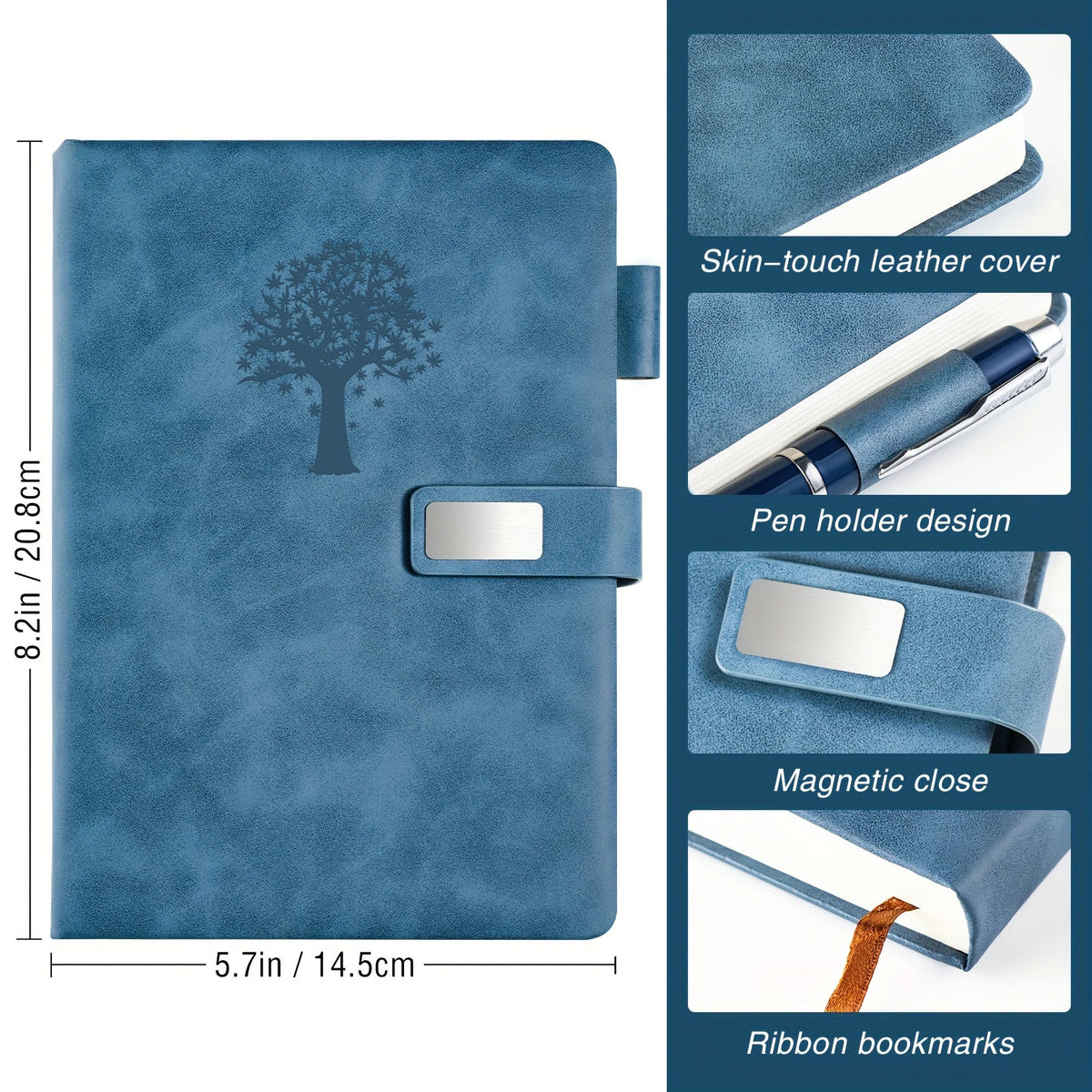 Custom Logo A5 Hardcover Journal Notebook with Magnetic Closure