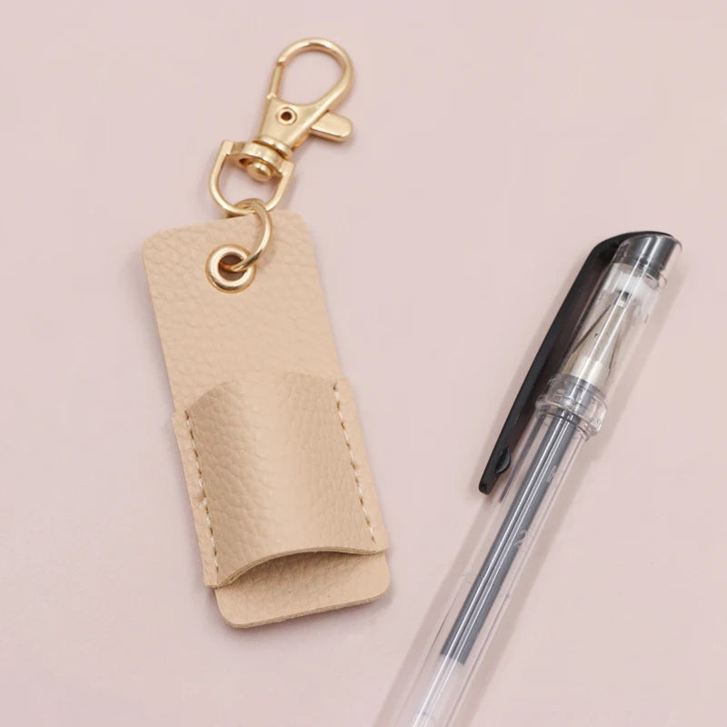 Custom PU Leather Pencil Case 5x2cm | Litchi Pattern | 2pc MOQ | Luxury