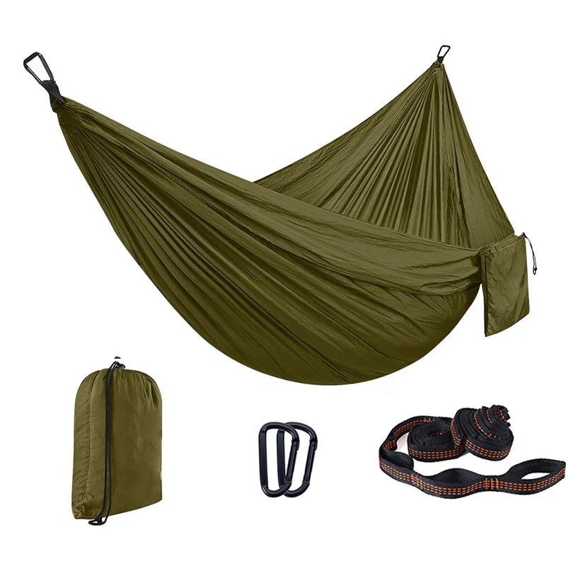Custom 210T Parachute Nylon Hammock with Logo | 200kg Capacity, 1 MOQ, Camping