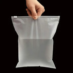Custom Plastic T-Shirt Bags | Frosted Zip Lock | MOQ 100