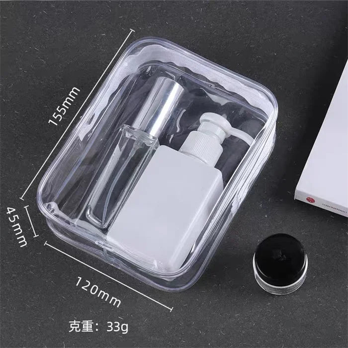 Custom Clear PVC Cosmetic Bags | MOQ 100 | 9-Day Lead