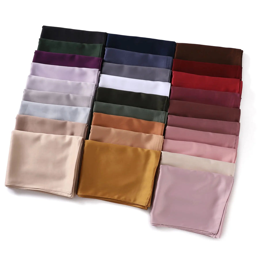 Custom Matte Satin Hijabs Wholesale | 20-Piece MOQ & 14-Day Lead Time | Eid Prayer Scarves