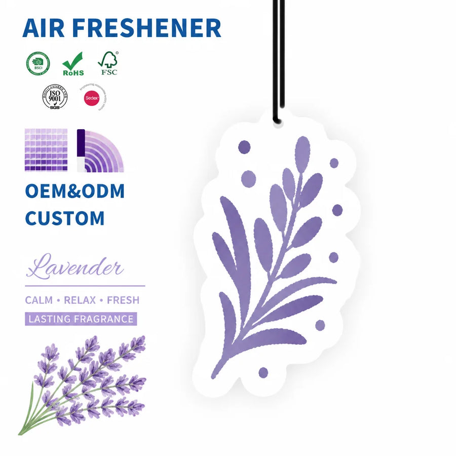 Custom Logo Hanging Paper Car Air Freshener | Die Cut Shape