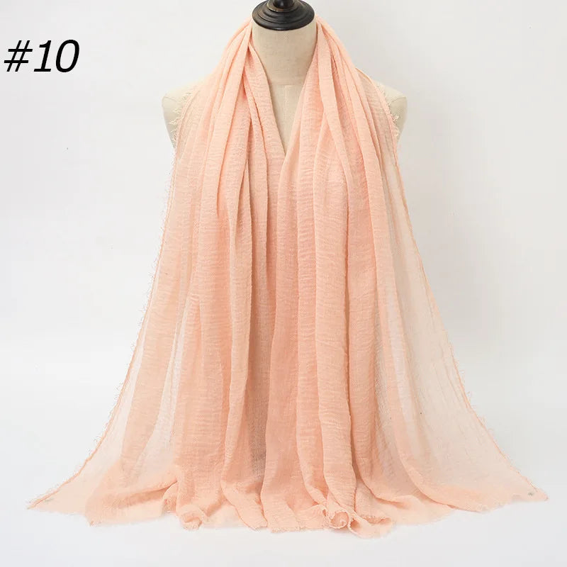 Wholesale Polyester Scarves: 105 Colors, 10-Day Lead, 90x180cm | Spring/Summer Women's Fashion