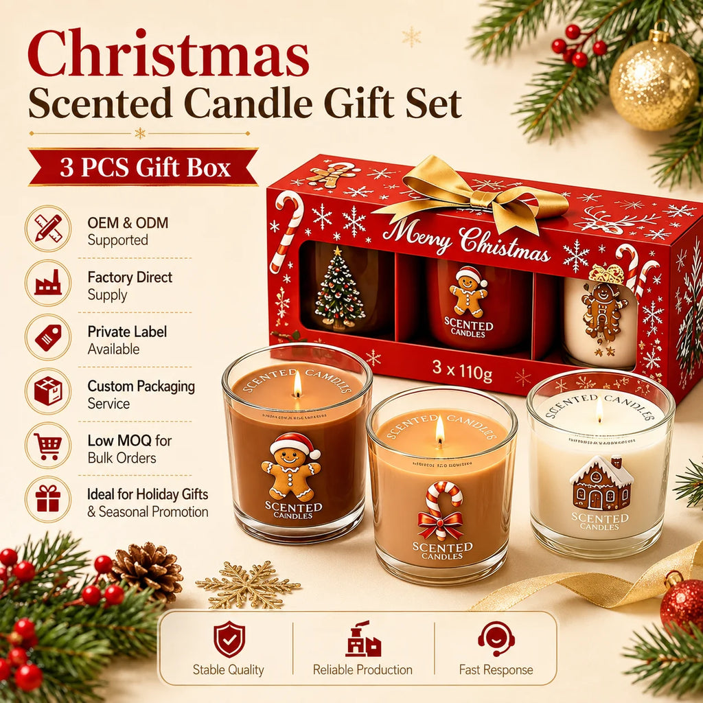 Private Label Christmas Candle Gift Sets Wholesale | Custom Packaging