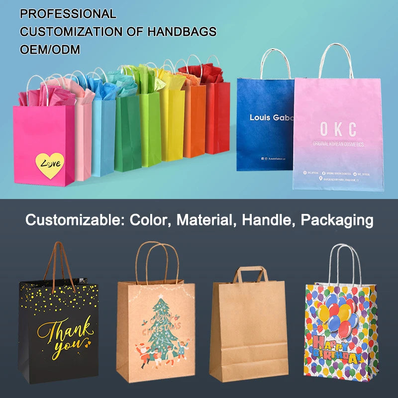 Custom Kraft Paper Bags | 100 Pcs MOQ, ISO9001 | Food-Grade Eco-Friendly