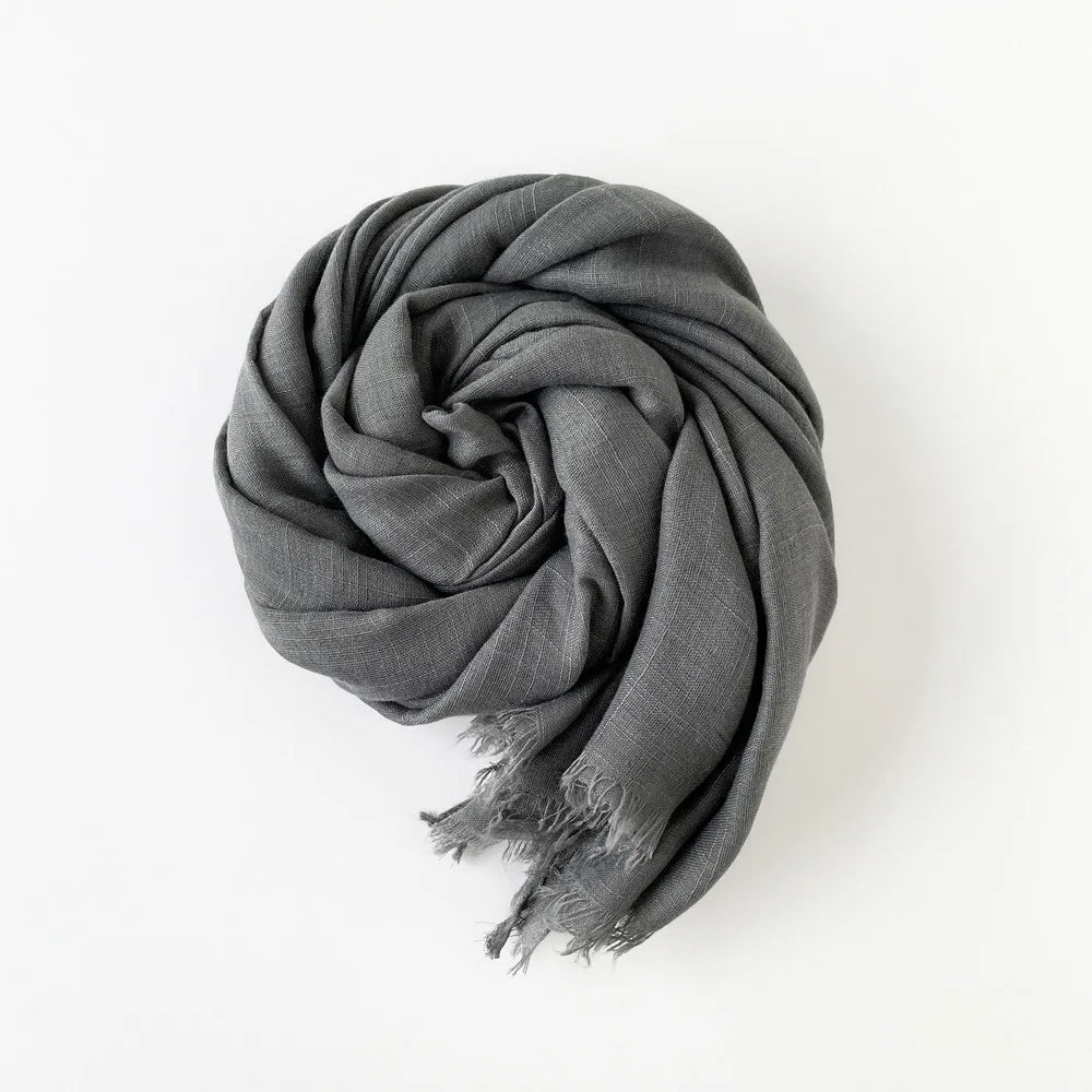 Custom Bamboo Knot Cotton Scarves 180x80cm | 18 Colors | Bulk Boutique Scarves