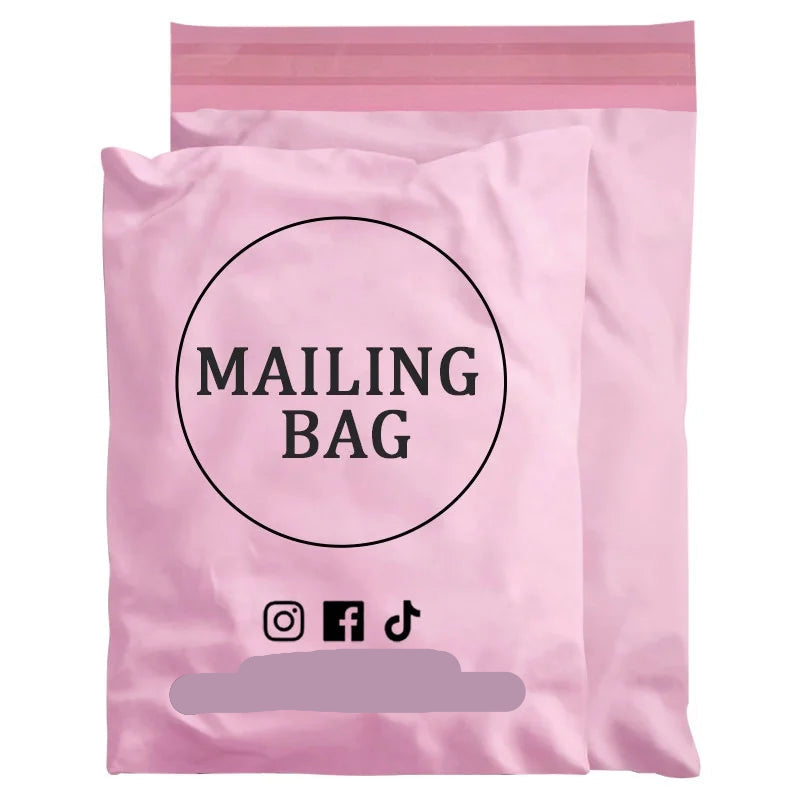 Custom Pink Poly Mailers 12wire | Logo Printing LDPE/HDPE Shipping Bags