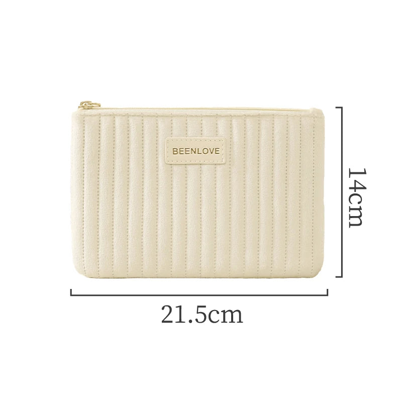 Custom Velvet Cosmetic Bags with Logo — Zipper Closure, Embroidery & Woven Labels
