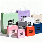 Custom Kraft Paper Bags with Logo | CMYK Printing & Foil Stamping | 500 Pcs MOQ